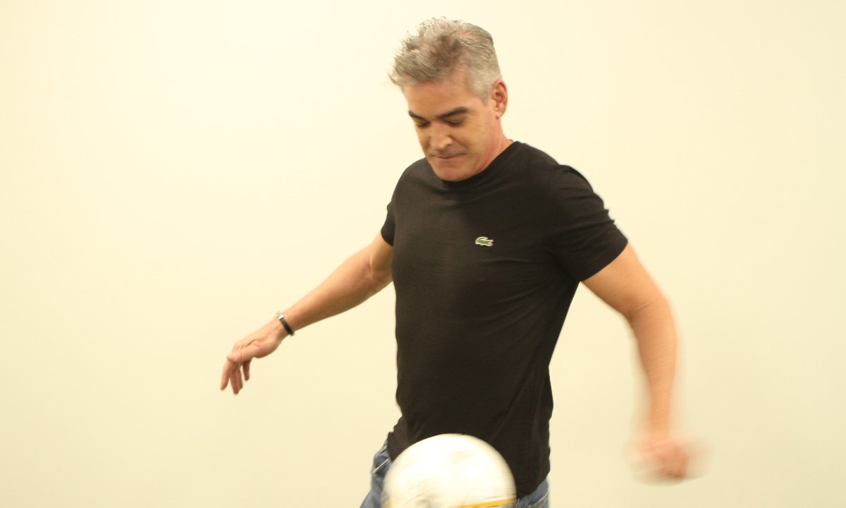 Paulo Roberto Prestes em visita à Arena MRV (foto: Edesio Ferreira/EM/D.A)