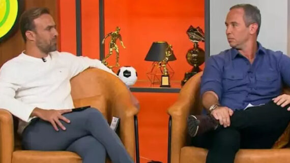 Roger Flores e Caio Ribeiro, apresentadores do Boleiragem, do SporTV (foto: Divulgação)