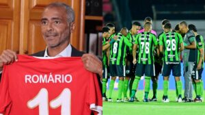 Site colocou Romário, presidente jogador do América-RJ, no América Mineiro - Crédito: 