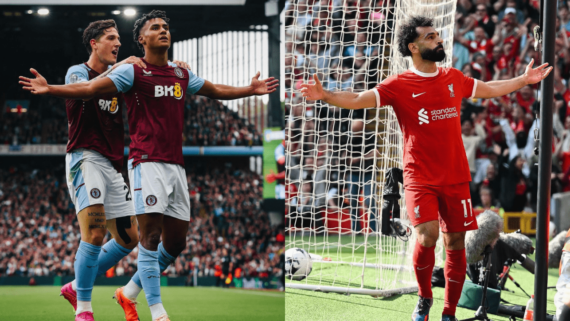 Jogadores de Aston Villa e Liverpool (foto: Reprodução/Instagram)