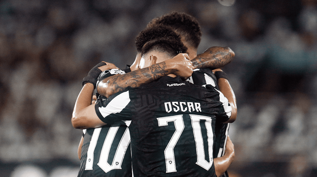 Jogadores do Botafogo pela Libertadores (foto: Vitor Silva/Botafogo)