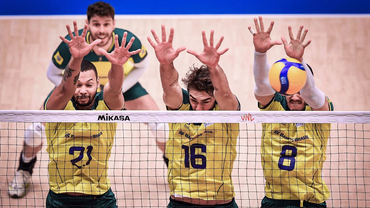 Jogadores de vôlei da Seleção Brasileira Masculina (foto: Reprodução/FIVB)