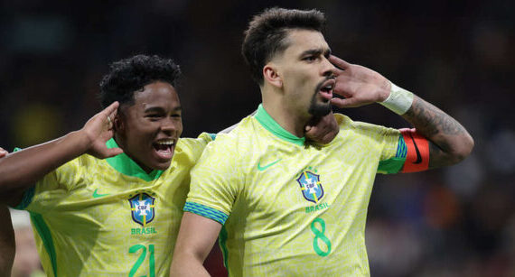 Lucas Paquetá e Endrick pela Seleção Brasileira (foto: Rafael Ribeiro/CBF)