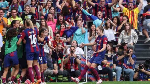 Barcelona campeão da Champions Feminina (foto: Pierre-Philippe Marcou/AFP)