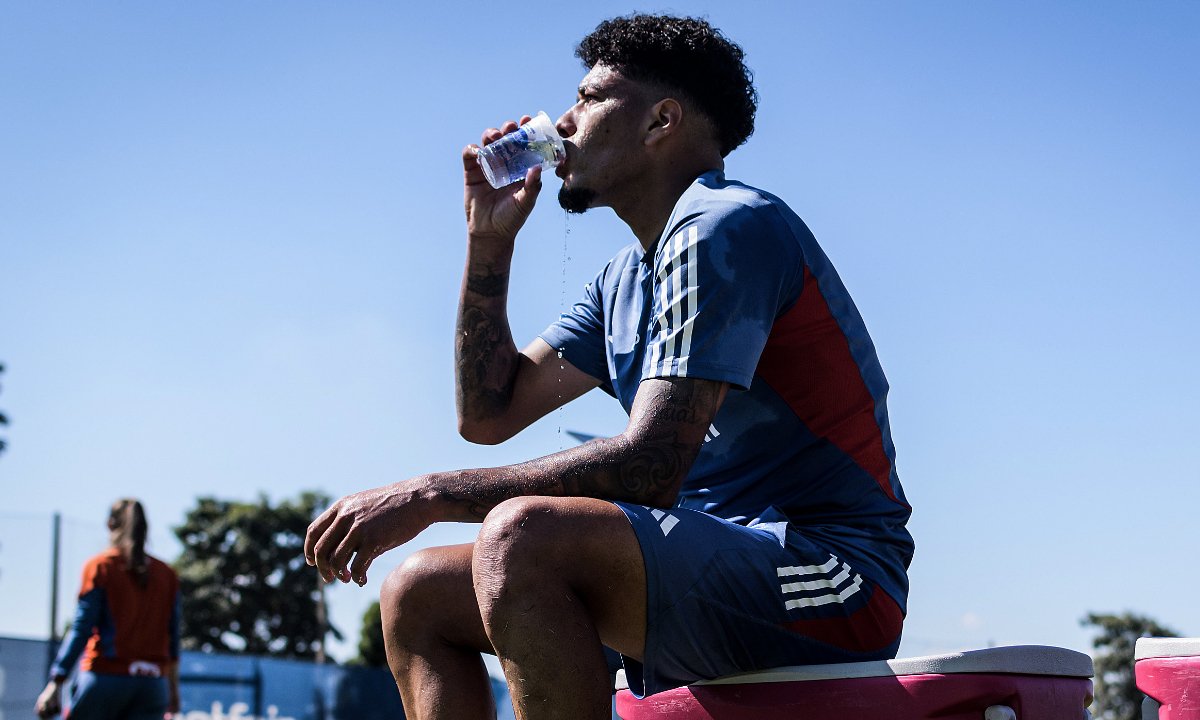 Machado em treino do Cruzeiro (foto: Gustavo Aleixo/Cruzeiro)
