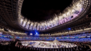 cerimônia de abertura dos Jogos Olímpicos de 2020, no Estádio Nacional do Japão, em Tóquio (foto: Reprodução/COB)