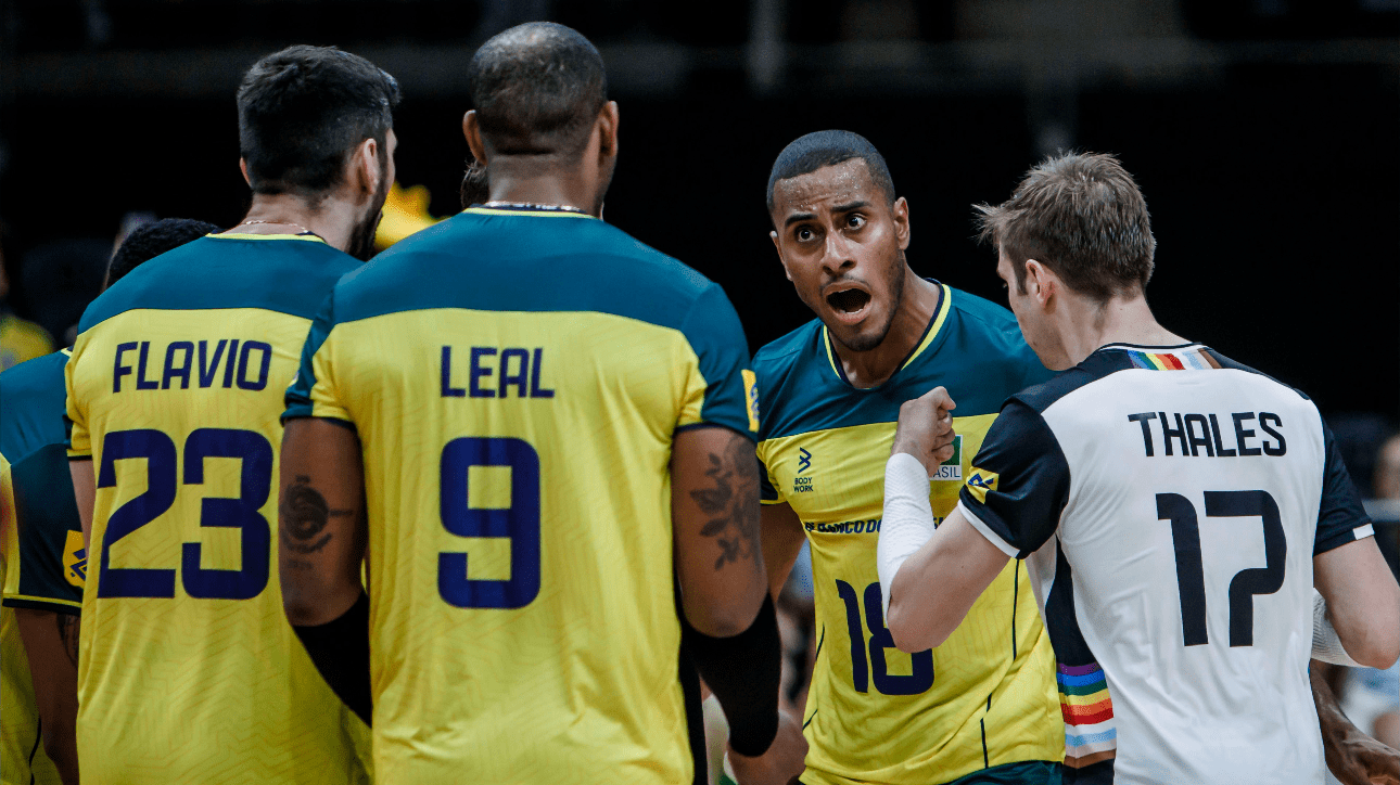 Jogadores de vôlei da Seleção Brasileira (foto: Reprodução/FIVB)