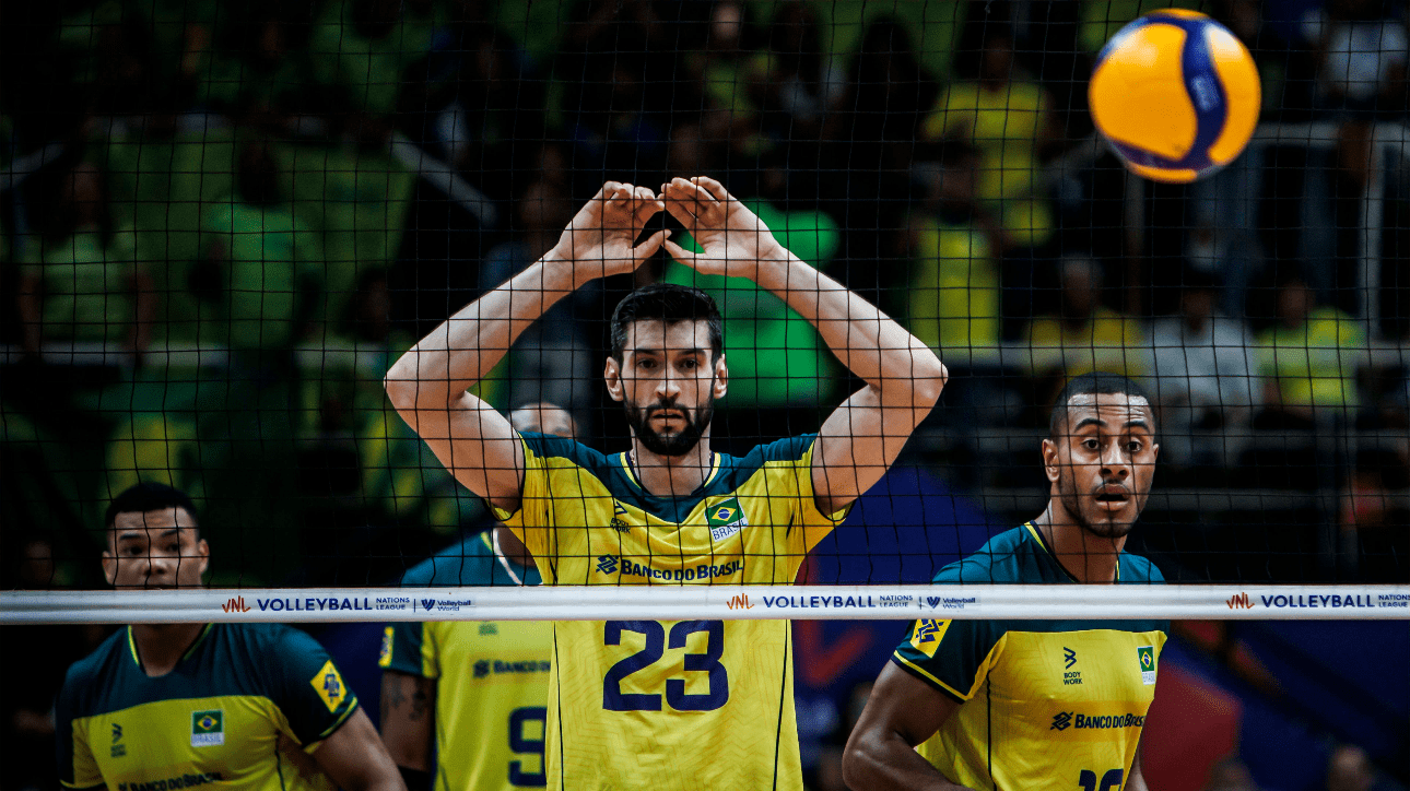 Jogadores de vôlei da Seleção Brasileira masculina (foto: Reprodução/FIVB)