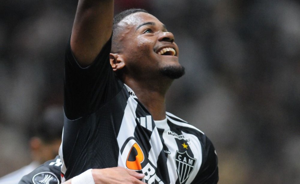 Alisson comemora gol pelo Atlético diante do Caracas (foto: Alexandre Guzanshe/EM/D.A Press)