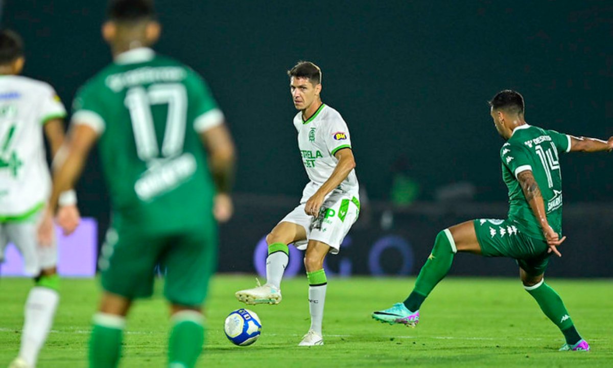 América em jogo contra o Guarani, pela Série B (foto: Mourão Panda/América)