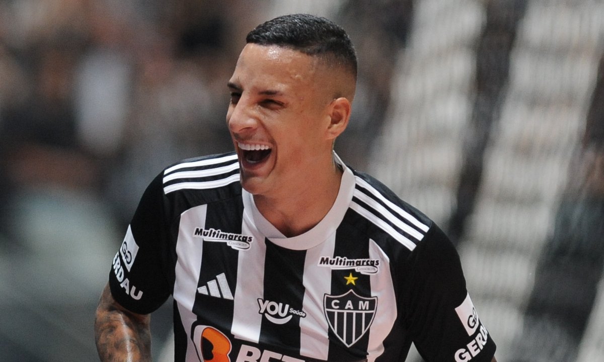 Arana comemora gol pelo Atlético na Arena MRV (foto: Alexandre Guzanshe/EM/D.A)