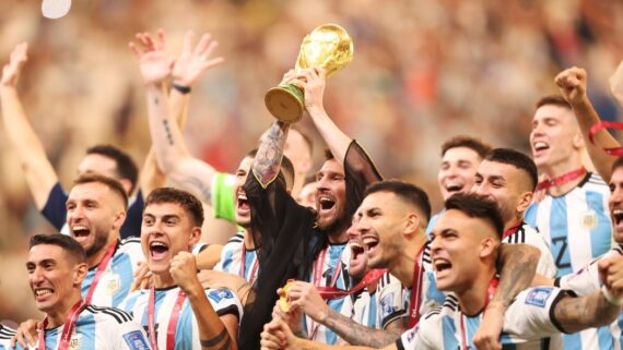 Argentina comemora título da Copa do Mundo de 2022 (foto: Divulgação/AFA)