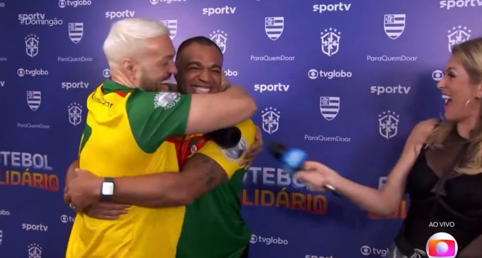 Belo e Denilson (foto: Reprodução/TV Globo)