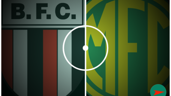 Imagem de produção própria contendo os escudos do Botafogo-SP e Mirassol (foto: No Ataque)
