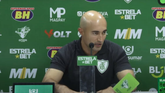 Cauan de Almeida em entrevista após jogo contra o Santos (foto: Reprodução)