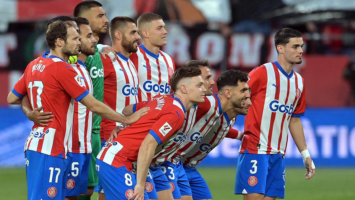 Girona terminou Campeonato Espanhol na terceira posição (foto: MANAURE QUINTERO/AFP)