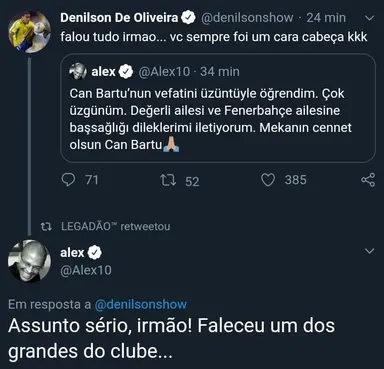 Denilson repite meme y se burla del ídolo de Cruzeiro en las redes sociales