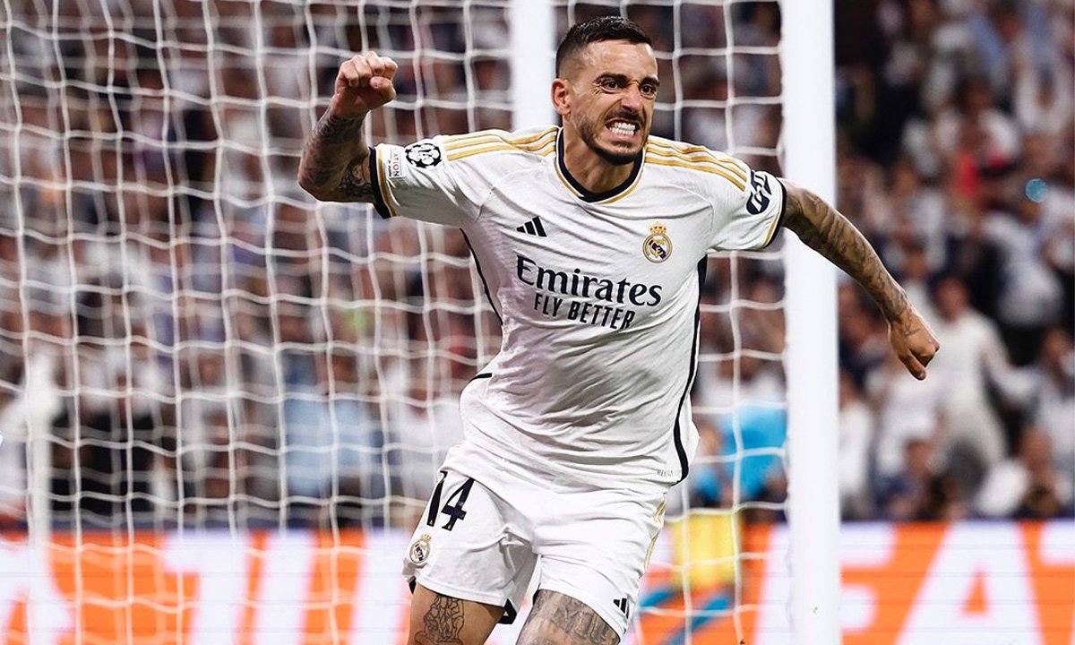 Joselu marcou dois gols para o Real Madrid contra o Bayern de Munique (foto: Divulgação/Real Madrid)
