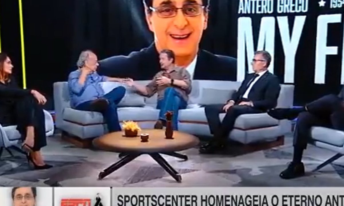 Programa Sportscenter em homenagem a Antero Greco (foto: Reprodução)