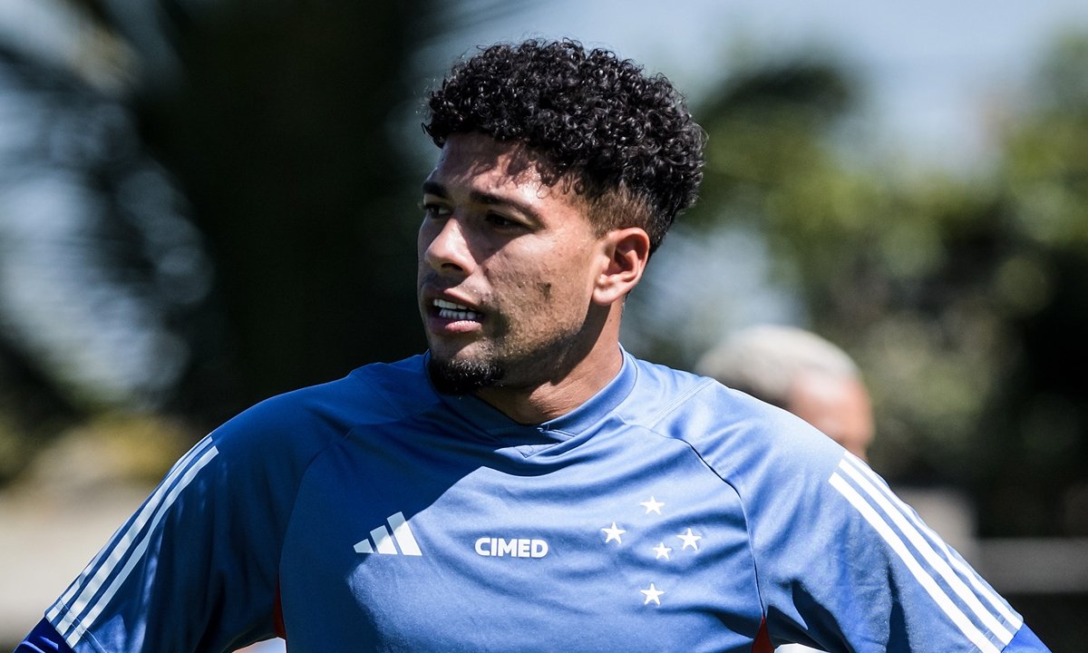 Filipe Machado em treino do Cruzeiro (foto: Gustavo Aleixo/Cruzeiro)