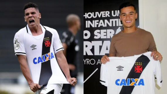 Paulinho e Coutinho são crias da base do Vasco (foto: Paulo Fernandes/Vasco e Divulgação/Vasco)