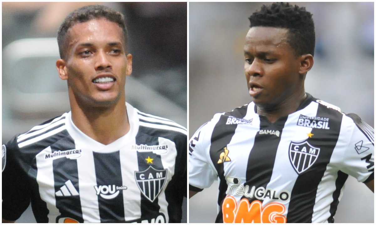 Pedrinho e Cazares em jogos pelo Atlético (foto: Alexandre Guzanshe/EM/DA.Press)