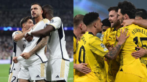 Jogadores de Real Madrid e Borussia Dortmund festejam - Crédito: 