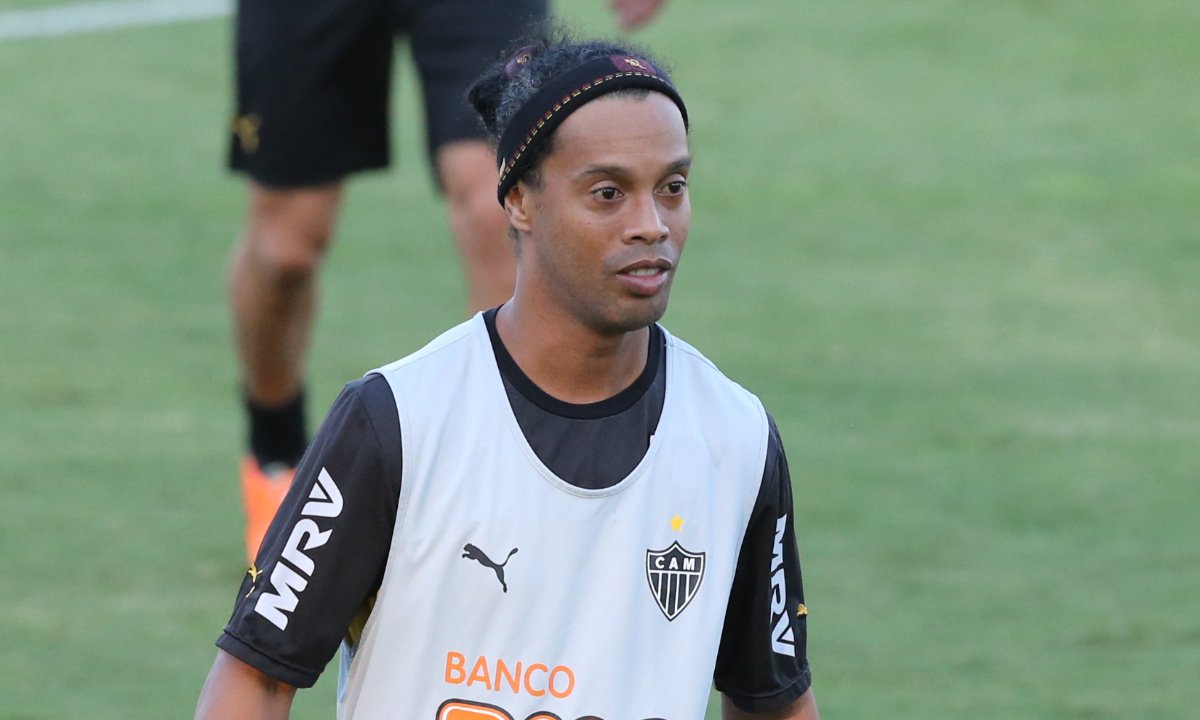 Ronaldinho Gaúcho na Cidade do Galo (foto: Rodrigo Clemente/EM/D.A Press)