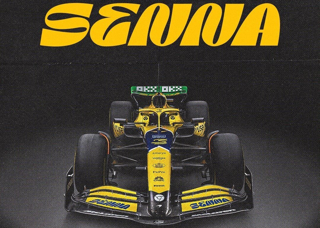Carro em homenagem a Senna na McLaren (foto: Divulgação)