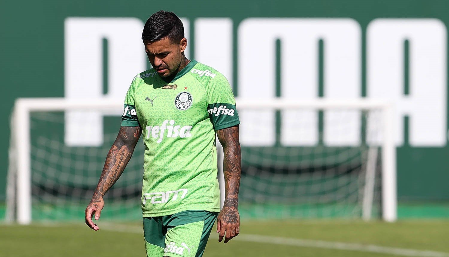 Dudu em treino do Palmeiras 11/6 (foto: Cesar Greco/Palmeiras)