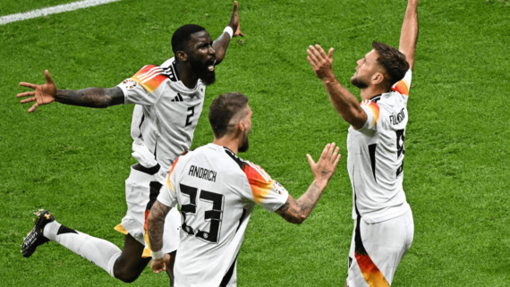 Jogadores da Alemanha na Copa América (foto: Javier Soriano/AFP)