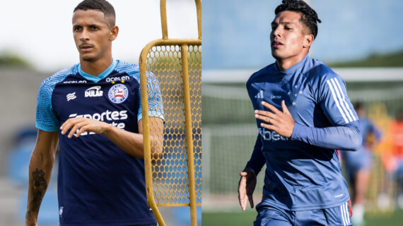 Luciano Juba, do Bahia, e Lucas Romero, do Cruzeiro (foto: Montagem de fotos de Letícia Martins/Bahia e Gustavo Aleixo/Cruzeiro)