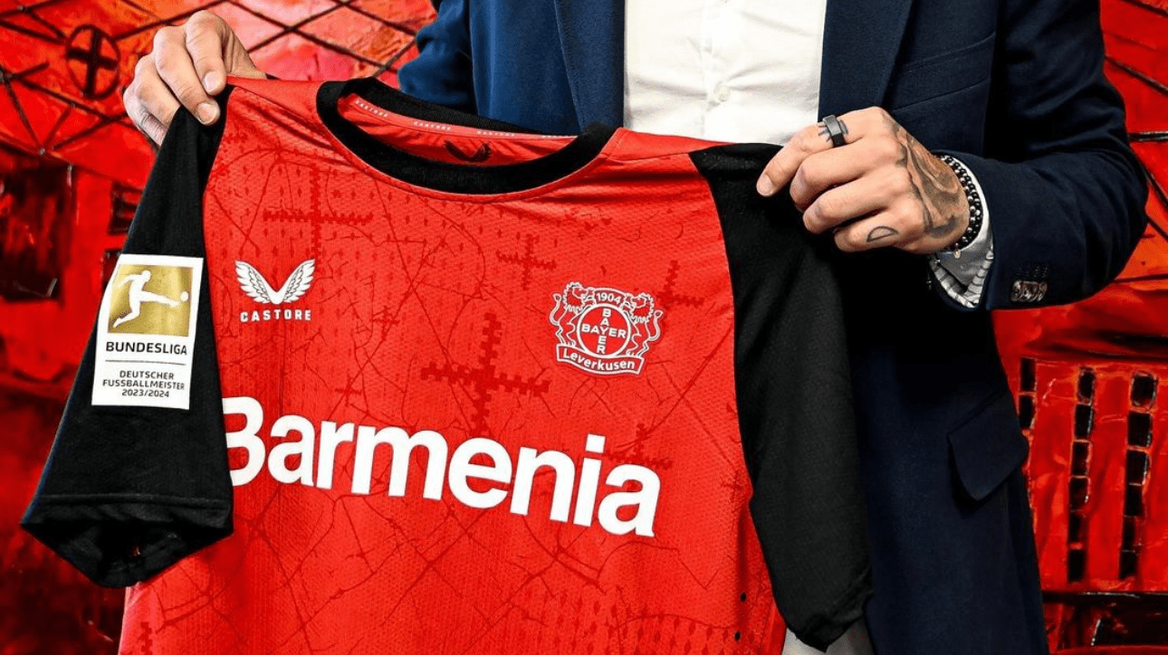 camiseta do Bayer Leverkusen (foto: Reprodução/Bayer Leverkusen)
