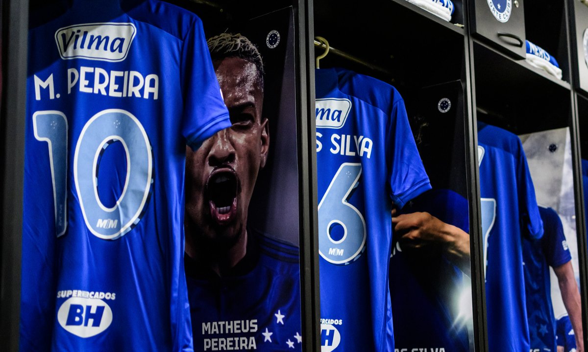 Vestiário do Cruzeiro antes de jogo contra Fluminense (foto: Gustavo Aleixo/Cruzeiro)
