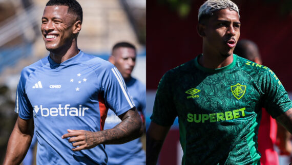 Arthur Gomes, do Cruzeiro, e Jhon Kennedy, do Fluminense (foto: Montagem de fotos de Gustavo Aleixo/Cruzeiro e Marcelo Gonçalves/Fluminense)