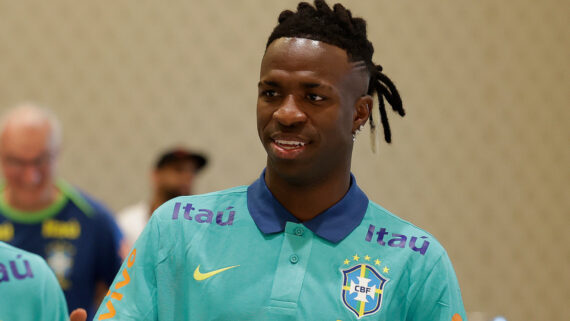 Vini Jr. pela Seleção Brasileira (foto: Rafael Ribeiro/CBF)