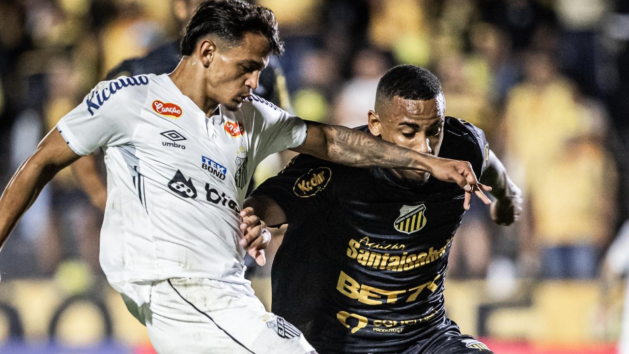 Santos e Novorizontino pela Série B (foto: Reprodução Twitter)