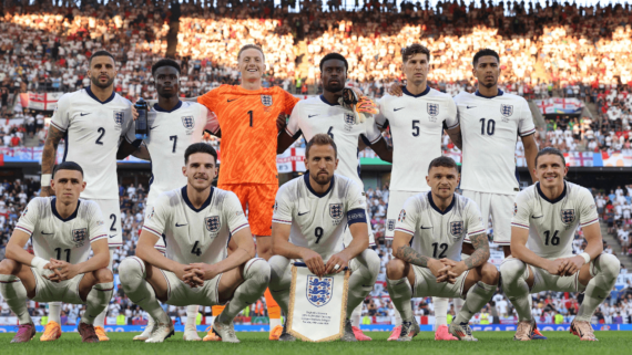 Seleção da Inglaterra na Eurocopa (foto: Adrian Dennis/AFP)