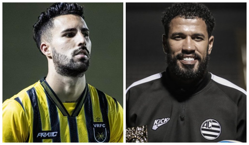 Ítalo Carvalho, do Volta Redonda, e Jonathas, do Athletic (foto: Montagem)