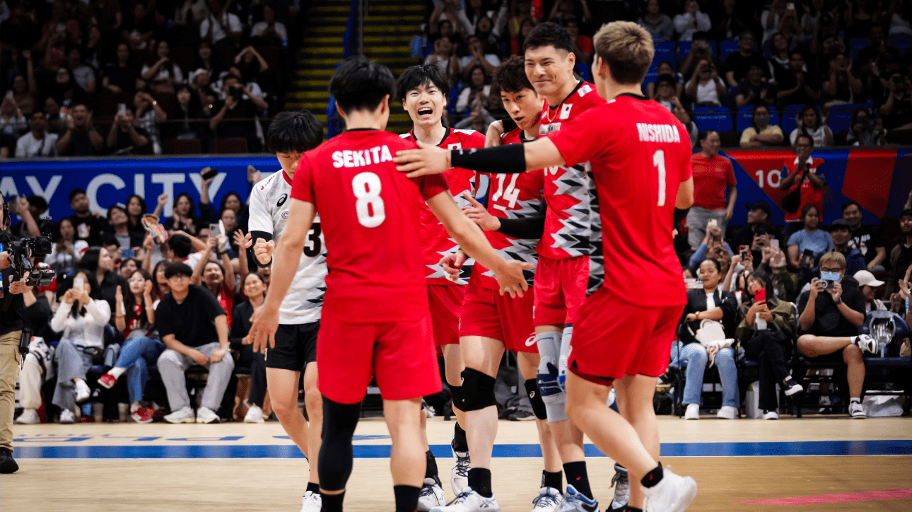 Jogadores de vôlei do Japão (foto: Reprodução/FIVB)