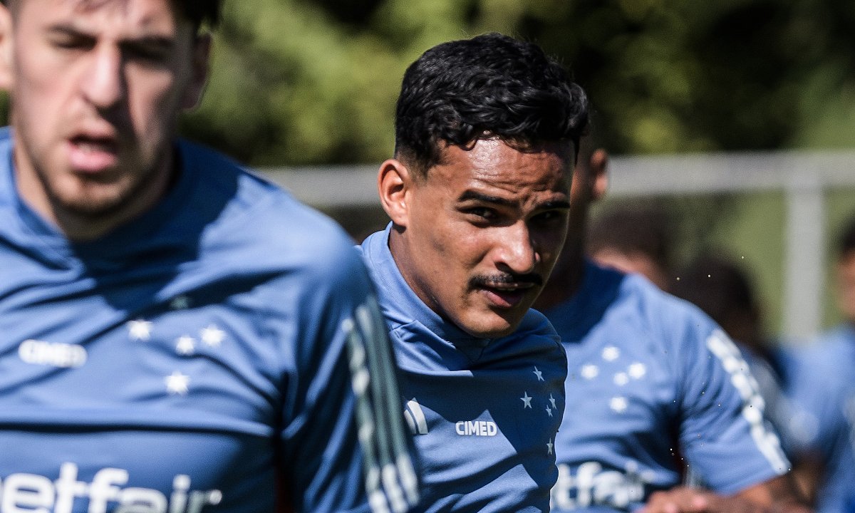 Kaiki em treino do Cruzeiro (foto: Gustavo Aleixo/Cruzeiro)