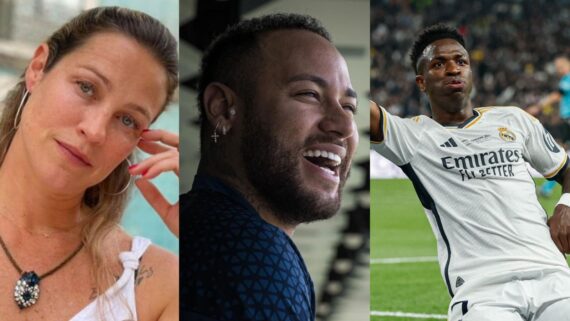 Luana Piovani, Neymar e Vinicius Junior (foto: Redes sociais/Reprodução, Al Hilal/Divulgação e Real Madrid/Divulgação)