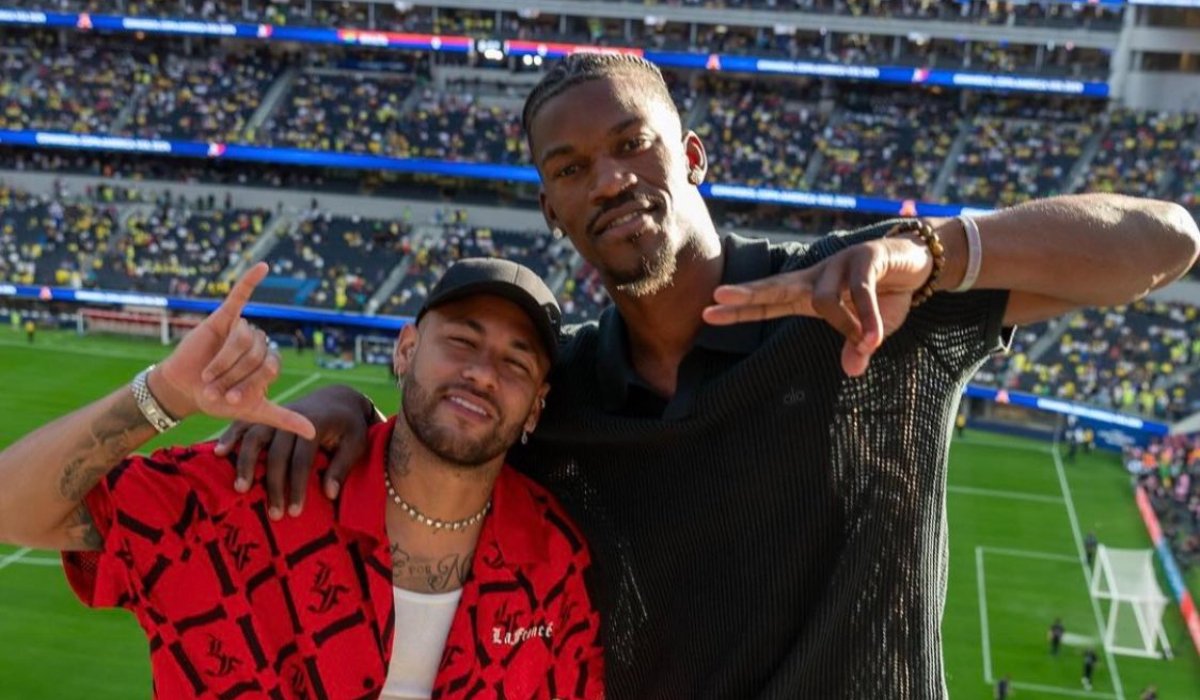 Neymar e Jimmy Butler (foto: Reprodução)