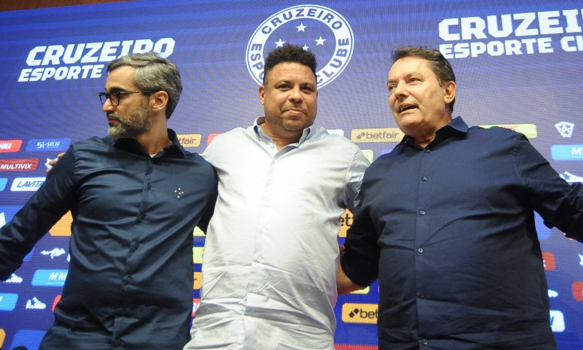 Gabriel Lima, Ronaldo Nazário e Pedro Lourenço (foto: Alexandre Guzanshe/EM/D.A.Press)