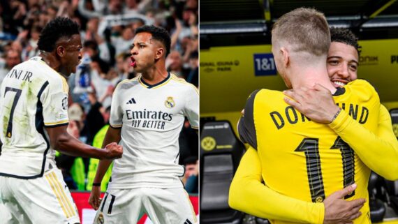 Real Madrid e Borussia Dortmund se enfrentam neste sábado pela final da Champions (foto: Real Madrid/Divulgação e Borussia Dortmund/Divulgação)
