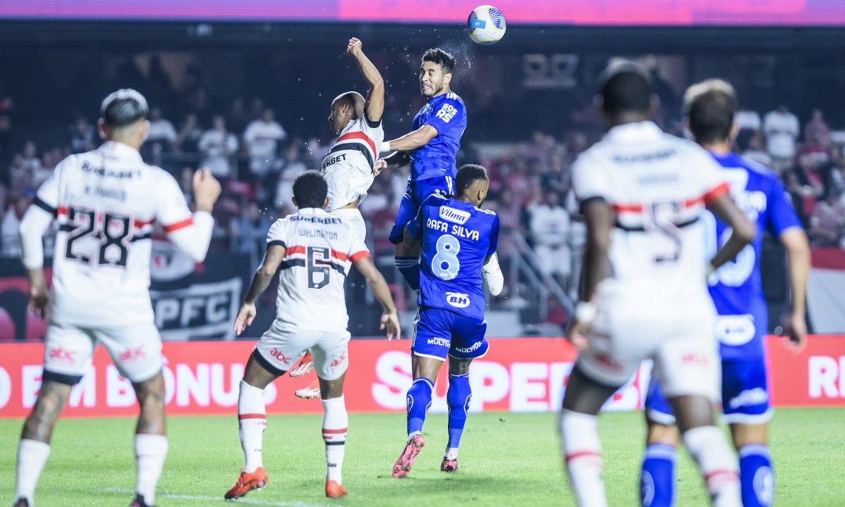 Jogo entre São Paulo x Cruzeiro no Morumbis (foto: Gustavo Aleixo/Cruzeiro)