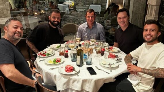 Alexandre Mattos em jantar com Matheus Henrique (foto: fabiomello.fms/Instagram)