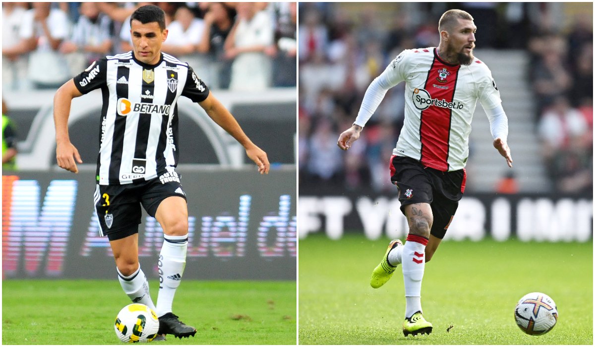 Junior Alonso e Lyanco estão próximos de serem oficializados como reforços do Atlético (foto: Ramon Lisboa/EM/D.A Press e Ben Stansall/AFP)