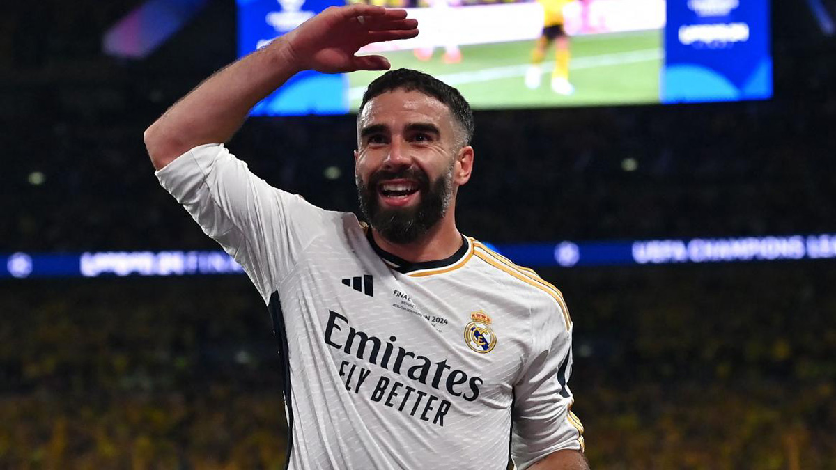 Carvajal marcou o primeiro gol do Real Madrid contra o Borussia Dortmund - (foto: Glyn KIRK/AFP)