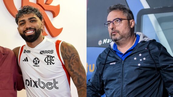 Gabigol e Alexandre Mattos (foto: Marcelo Cortes/Flamengo e Gustavo Aleixo/Cruzeiro)